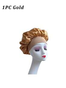 Bonnet de soie pour dormir, bonnets à cheveux en satin, bonnet de nuit en soie à bande élastique douce, enveloppement de cheveux en soie pour cheveux bouclés, idéal pour préserver les boucles pendant la nuit, bonnets de douche toutes saisons, confortable pour les patients en chimiothérapie, décoration de salle de bain d'été, bonnet de cheveux pour la rentrée scolaire