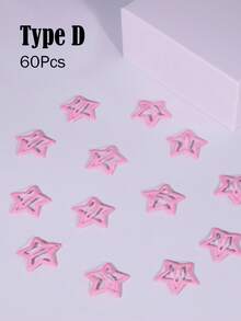 Multiple Color Combinations - 10/20/60/100pcs Colorful Oil Drop Shiny Star Hairpins, Adorable Versatile Summer Hair Clips Claw Clips Hair Slide Hair Barrettes - Multicolor - View 50
