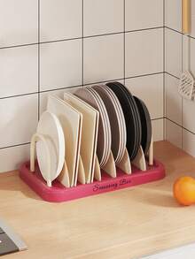 1pc Creative Kitchen Rack, Detachable, Bowl & Dish Drying Rack, Countertop Spice Rack, Sealing Clip For Snack & Condiment Bag Storage, Moisture-Proof Sealing Clip, Storage Organizer Accessories - Multicolor - View 1