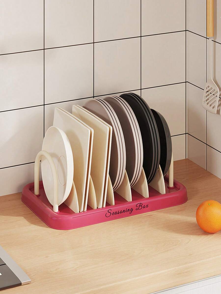 1pc Creative Kitchen Rack, Detachable, Bowl & Dish Drying Rack, Countertop Spice Rack, Sealing Clip For Snack & Condiment Bag Storage, Moisture-Proof Sealing Clip, Storage Organizer Accessories - Multicolor - View 1
