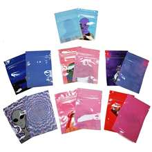 100pcs Resealable Smell Proof Zip Lock Package Mylar Bag,6*9 Cm Waterproof Self Sealing Zip Lock Plastic Packaging Baggies,Mini Candy Gummy Storage Small Pouches With Window - 100pcs Mix CTC - View 4