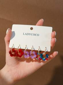 9 Pairs Of Fashionable & Cute Multicolor Tassel Pendant Earrings, Suitable For Women's Daily Wear, Dating, Traveling