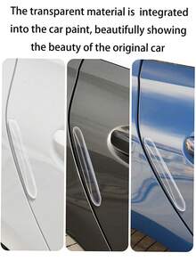 2/4件装隐形车门防撞条汽车门边防撞划痕用品神器后视镜保护车贴条 - 彩色 - 查看 5