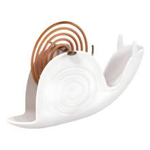 1 pièce Porte-spirale anti-moustiques blanc ou noir, de forme d'escargot, moderne et minimaliste, en plastique PP. La poussière ne tombe pas au sol. Convient pour la maison, le bureau, la chambre, le salon