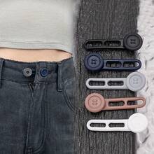 2/5/8/10pcs Spring Elastic Waist Extender, Adjustable Pants Waist Extender Buttons - Multicolor - View 1