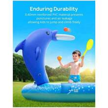 Piscina inflable infantil EVAJOY EJ-HF022 con tobogán y rociador para diversión infinita en verano - Por defecto - Ver 6