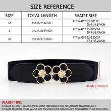 3条装纯色休闲弹力腰带，大码，适合所有季节，夏季、秋季、万圣节等场合。 - 黑色 - 查看 2