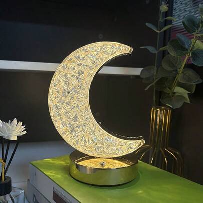 La Lámpara De Mesa De Tres Colores Usb, Luna, Rombo, Lámpara