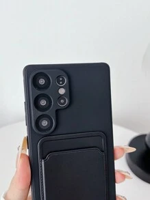 New Soft Silicone Card Holder Phone Case Compatible With Galaxy S25, S24, S24 Plus/S24+, S24 Ultra, S24 FE, S20, S21, S22, S23, And Apple 11/11 Pro/11 Pro Max