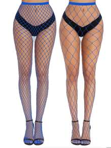 4 Pairs Women Plus Size Sexy Fishnet Tights, Stretchy Skinny Bodystocking, Gothic Retro Nylon Hosiery, Y2K Fashion