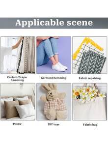 27~420 yardas Cinta adhesiva de entretela no tejida de doble cara para planchar, cinta para bajar el dobladillo, reparar pantalones, sombreros, ropa, herramienta de costura DIY (1/1.5/2/3cm) - Multicolor - Ver 5