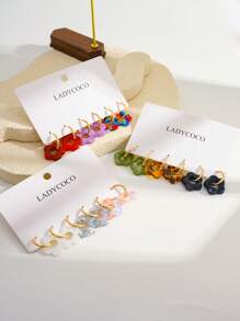 9 Pairs Of Fashionable & Cute Multicolor Tassel Pendant Earrings, Suitable For Women's Daily Wear, Dating, Traveling