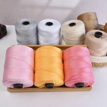 1 Pieza de Cuerda de Poliéster Crochet Bolsa Cuerda Macrame Hilo Crochet Regalo para Tejedores Hilo para Hacer Sombrero DIY, Bolso, Suéter, Sombrero