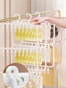 قطعة واحدة من شماعة ملابس الأطفال غير انزلاقية وبلا غرز، مع مشابك بأشكال كرتونية، رف ملابس للأطفال، منظم خزانة، هدية عيد ميلاد/عيد ميلاد، موثوق بها للأمهات، حامل جوارب