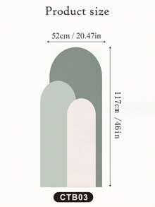 8 couleurs au choix, 20,47 * 55,1 pouces / 20,47 X 46 pouces - 1 pièce Autocollants muraux de style de décoration en arc pour le salon, le canapé, l'arrière-plan de la table de chevet. Élément géométrique bohème autoadhésif pour papier peint - Multicolore - Voir 14