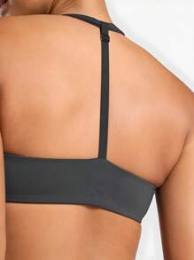6pecil Schicker Sport-BH mit Haternacken und Frontverschluss, verstellbaren Rückenträgern, weichem, hochwertigem Material, bietet Komfort und Unterstützung für Fitness, Yoga, Laufen und lässiges Tragen