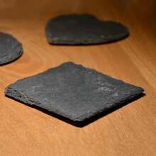 Square And Round Placemats,Heart-Shaped Slate Hot Pads For Dining Table And Countertop - Multicolor - View 5