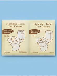 10/50/100 pièces Housses de siège de toilette jetables pour le voyage - Housses de siège de toilette portables pour les voyages et les hôtels, grande taille, imperméable, couvre-siège de toilette jetable universel en papier, décoration de salle de bain d'été
