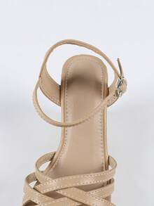 Sandalias de cuña con plataforma para mujeres, versátiles y prácticas - Beis - Ver 6