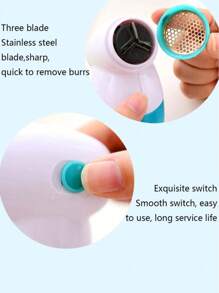 1 Peça Mini Removedor de Pelos Elétrico Portátil para Tecido, Removedor de Fiapos de Tecido, Desfibrilador de Roupas, Aparador de Bolinhas, Máquina de Fazer Suéter, para Roupas, Roupa de Cama, Móveis, Carpetes, Sofá, Materiais de Limpeza - Requer 2 pilhas AA (não inclusas)