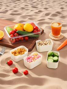 1 Stück Lebensmittel Aufbewahrungsbox mit luftdichtem Deckel, geeignet zum Aufbewahren von Süßigkeiten, Obst, Nüssen und Snacks. Hergestellt aus Materialien mit Frischhaltungsfunktion, verwendbar für Picknick am Strand, Partyeinstellung, Kühlschrankorganisation und mobilen Outdoor-Gebrauch. Einfache Lebensmittelsortierung und Erhaltung der Frische und Hygiene der Lebensmittel.