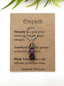 1 件水晶疗愈石手链，男女适用紫水晶手链，同理心保护手链