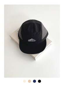 1pc Soft Top Triangle Logo 5-Panel Quick-Dry Baseball Cap, Minimalist Casual Versatile Adjustable Snapback Hat With Stitched Mountain Peak & Letter, Spring/Summer Lightweight Sun Protection Outdoor Sports Cap,Beach,Holiday - Flat Eaves Quick Drying - View 28