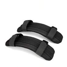 2pcs Lightweight Tactical Shoulder Pads, Breathable Tactical Vest Shoulder Pads With Shock-Absorbing And Anti-Slip Padding - Black - View 1