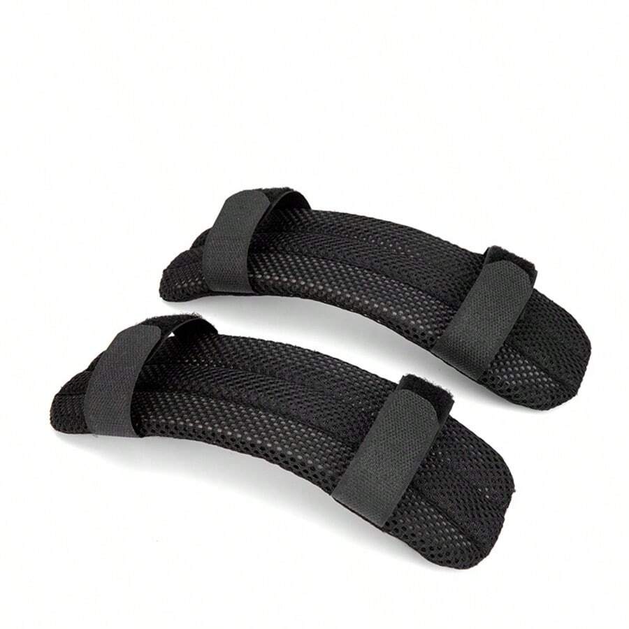 2pcs Lightweight Tactical Shoulder Pads, Breathable Tactical Vest Shoulder Pads With Shock-Absorbing And Anti-Slip Padding - Black - View 1