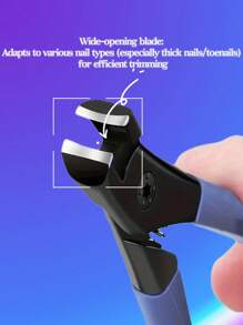1pc Stainless Steel Anti-Splash Nail Clipper, Wide Blade Designed For Different Nail Types (Especially Thick Nails/Toenails) To Improve Trimming Efficiency, Portable Nail Grooming, Universal Nail Clippers