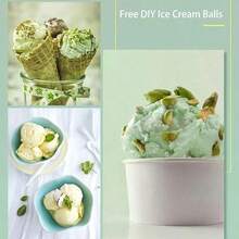 Non-Stick Aluminum Ice Cream Scoop With Freeze-Resistant Handle, Heavy Duty Design, Easy To Clean, Suitable For Ice Cream, Cookie Dough, Smoothies, Almonds (Silver)