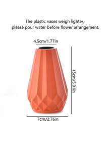 1 件塑料花瓶，防褪色、防变形，适用于书桌、书房、餐厅、办公桌，可容纳真花/人造花 - 彩色 - 查看 14