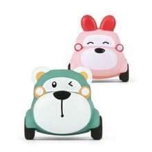 婴儿乙烯塑料可爱卡通动物惯性车可咬耐摔玩具车