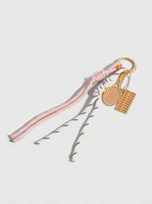 INS Style, Cool Girl Vibe, Keychain, Car Key Chain, Pretzel Key Chain, Abacus Key Chain, Rope Decor Wrist Strap, Suitable For Women, Girls, Office, School, Small Gift For Her, Elevate Your Style