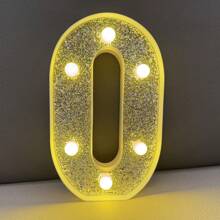 1 set 1-100 ans 21,8 cm Bougie d'anniversaire à led et paillettes argentées, lampe de numéro pour fiançailles/mariage/anniversaire, décoration d'éclairage de fête d'anniversaire