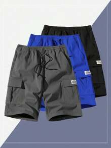 Shorts cargo de verano delgados para hombre, shorts bermuda casuales y transpirables para exteriores