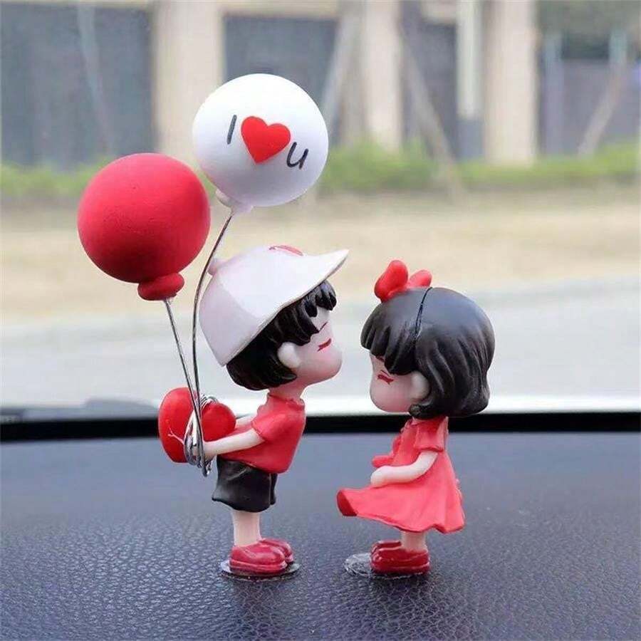 2pcs Couple Designed Car Decoration Accessories - Multicolor - View 1