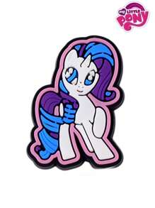 MY LITTLE PONY 1pc/12pcs My Little Pony Cute Cartoon Character Twilight Sparkle, Rainbow Dash, Pinkie Pie, Fluttershy Jelly Shoes, Shoe Flower & Shoe Charms