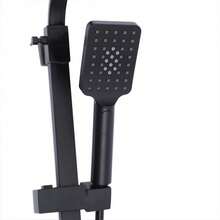 HaroldDol Duschsystem mit Thermostat, Regendusche mit Armatur, Duschset, Mischbatterie Dusche, Intelligente Thermostat Duscharmatur Komplettset Schwarz Regendusche Duschset Wandmontage - Schwarz - Übersicht 7