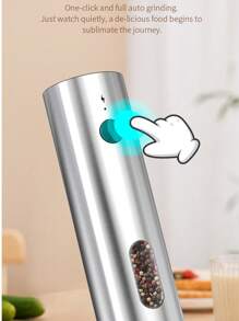 CLITON Zestaw elektrycznych młynków do soli i pieprzu z akumulatorem i automatycznym oświetleniem LED – obsługa jedną ręką, podwójna podstawa ładująca i regulowana grubość – najwyższej jakości automatyczne młynki do przypraw (1 szt., 2 szt., 2 opakowania)