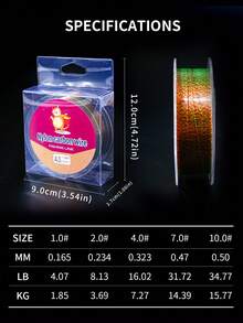 1pc 118m Polka Dot Fishing Line, Premium Monofilament High Strength Invisible Nylon Line For Baitcasting, Sea Rods - Multicolor - View 9