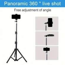 43.3 Inch Tall Selfie Tripod Stand, Suitable For Selfie, Live Streaming And Group Shots Compatible With IPhone, Android Phone, Gift For Birthday, Family, Friends Phone Holder, Phone Stand, Phone Accessories