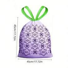 100pcs Lavender Scented Drawstring Trash Bags, Extra Large Size, Thicker, Multi-Purpose High Density Polyethylene Disposable Odor-Repelling Garbage Bags For Kitchen, Bathroom, Bedroom, Living Room, Restroom