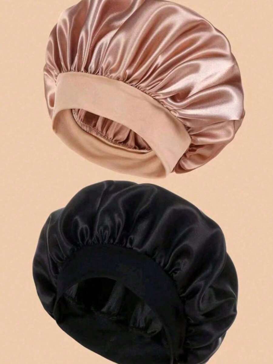 1 件丝绸睡帽，缎面发套，柔软弹性丝绸睡帽，丝绸发套，适合卷发，颜色随机，家居浴室装饰，秋季装饰，返校季发帽浴巾，适用于美容院、酒店、运动、家居用品、毛巾、护肤