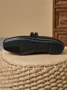 WHDXY 1 双女士黑色尖头平底鞋、百搭办公室乐福鞋、休闲一脚蹬芭蕾舞鞋