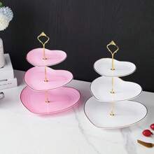 Three Layer Heart-Shaped Cake Rack, Suitable For Creative Weddings, Birthday Parties, Candies, Desserts, Afternoon Tea, Suitable For Homecoming, Valentine's Day, Weddings, Birthday Parties, Graduation Season