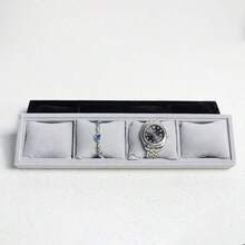 1 peça de alta qualidade veludo gelado camada única travesseiro relógio mostrador pulseira suporte de exibição caixa de armazenamento organizador caixa de armazenamento presentes de viagem - Multicolorido - Ver 7