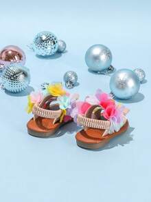 Toddler Cute Butterfly Decor Apricot Color Sandals - Apricot - View 7