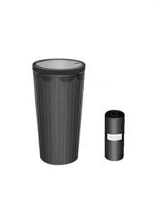 1 Set Cup Shaped Car Trash Can, Wall Mounted Garbage Container With Lid & Trash Bag, Cute & Practical Automotive Trash Can & Garbage Bags, Car Interior Decoration, Auto Organizer