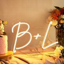 Custom Name Neon Sign With Stand, Wedding Sign, Wedding Table Sign, Wedding Reception Table Sign,Office Table Decor,Personalized Birthday Mother Wedding Gift - Multicolor - View 3